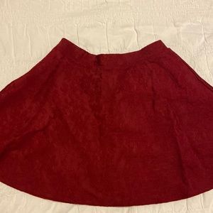 Maroon A-Line skirt from Forever21